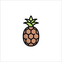 A pineapple icon in a flat style vector