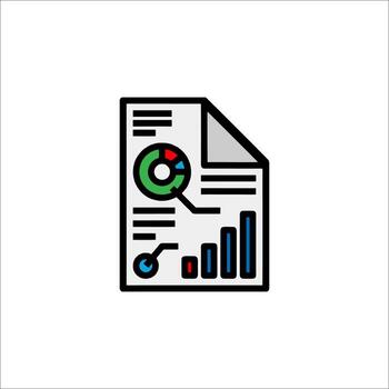 un documento con un gráfico y grafico en eso vector