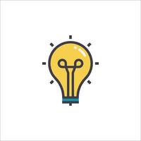A light bulb icon on a white background vector