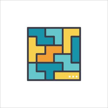A square with a maze inside it vector