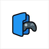 A blue box with a controller and a game controller vector