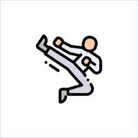 A man in a suit doing a kick vector