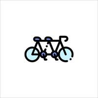 A bicycle icon with a blue and black design vector