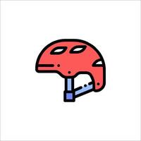 A red helmet icon on a white background vector