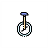 A bicycle icon with a clock on it vector
