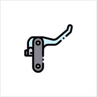 A blue and black icon of a wrench vector