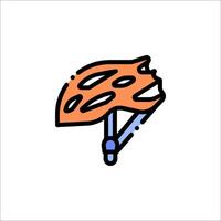 A bicycle helmet icon in a line style vector