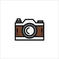 A camera icon on a white background vector