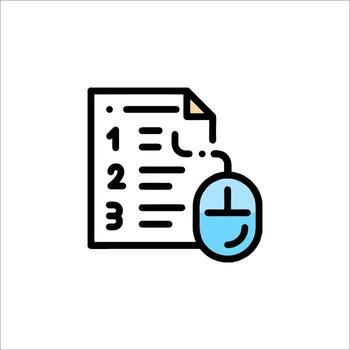 A mouse and a document icon vector