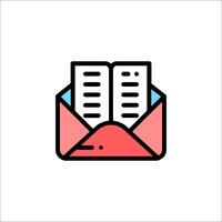 An open letter with a book inside vector