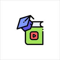A player with a graduation cap on top vector