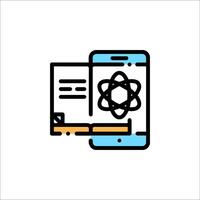 React mobile icon illustration vector