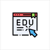 Edu website icon illustration vector