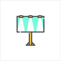 A sign with three lights on it vector