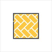 A yellow square with a pattern on it vector