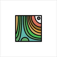 A colorful abstract design with a square shape vector