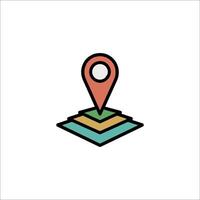 A map marker icon on a white background vector