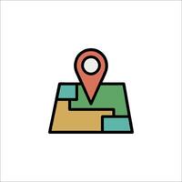 Map marker icon on white background vector