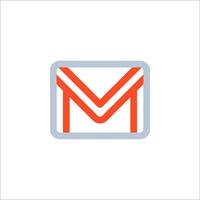 The email icon is shown on a white background vector
