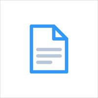 A document icon with a blue line vector