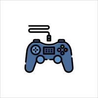 A game controller with a cord connected to it vector