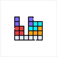 A colorful tile icon on a white background vector