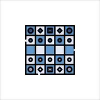 A square with a blue and black pattern vector