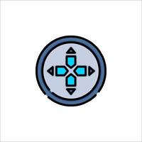 A blue and black button with arrows on it vector