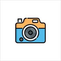 A camera icon on a white background vector
