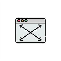 A web page with arrows pointing in different directions vector