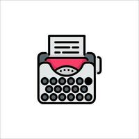 A typewriter icon on a white background vector