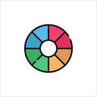 A colorful wheel with four colors on it vector