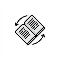 A book with a arrow pointing to it vector