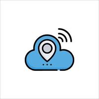 Cloud computing icon illustration vector