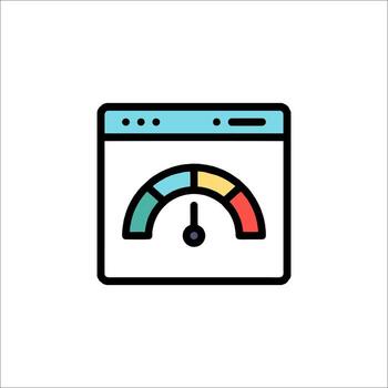 un metro en un computadora pantalla con un reloj vector