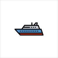 A boat icon on a white background vector