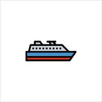 A boat icon on a white background vector