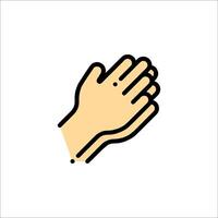 A hand clapping icon on a white background vector