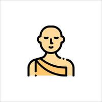 A monk icon in a line style vector