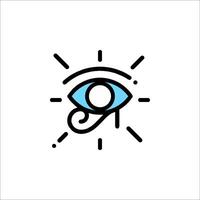 An egyptian eye icon on a white background vector