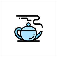 Tea pot icon illustration vector