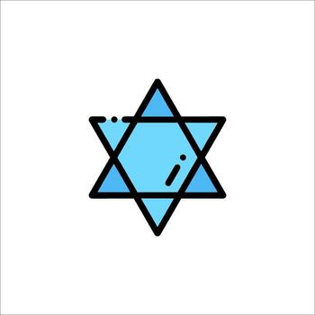The star of david is a symbol of jewish faith vector