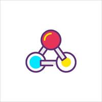A colorful icon of a ball and two circles vector