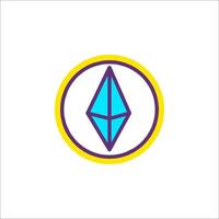 The logo for the ethereum network vector
