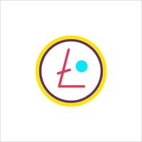A colorful logo with the letter l vector