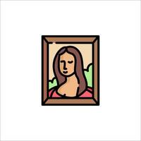 The mona lisa icon vector