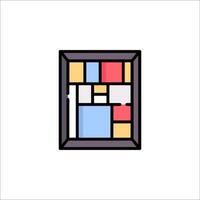 A square box with a square window in it vector