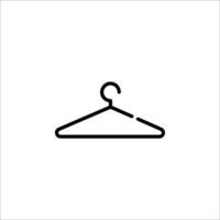 A black and white image of a hanger on a white background vector