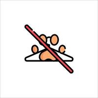 A no dogs allowed sign on a white background vector