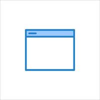 A blue icon of a window on a white background vector